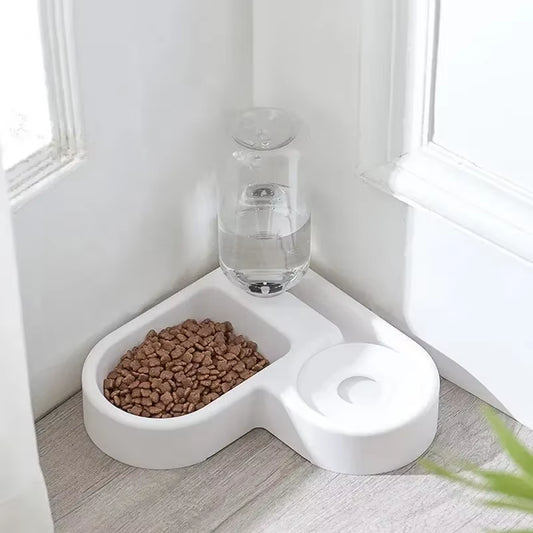 1Pcs Double Dog and Cat Bowl-Pet and Food Bowl Set with Pet Feeding Bowl Suitable for Cats and Small Dogs